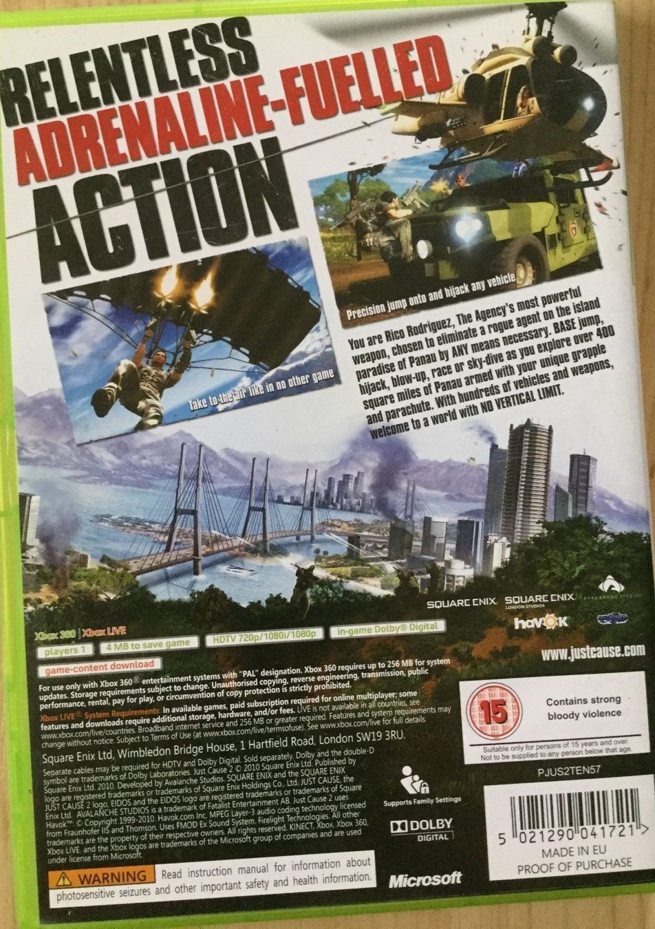 Microsoft Giochi: Just Cause 2 Xbox 360 – Usato da Derendingen venduto da Gaston.J 1