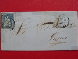 1862, Strubelbrief von ZUG nach Luzern, mit TOP-23G (23B4)