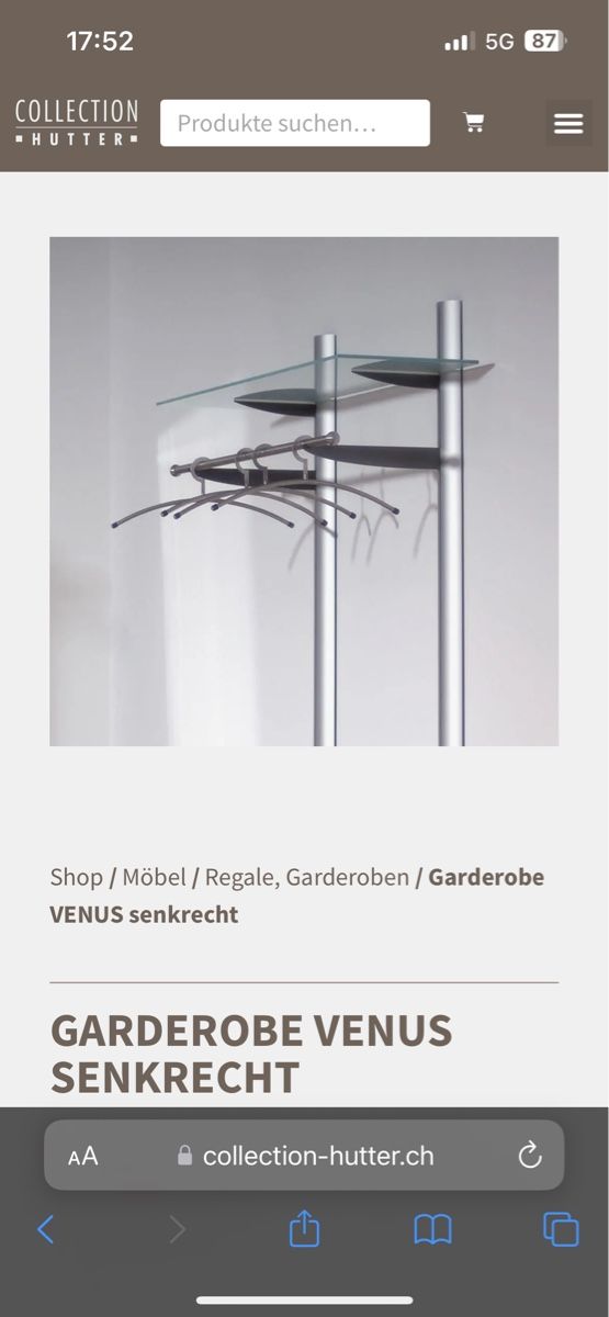 Garderobe: Garderobe Collection Hutter mit Kleiderstange – Gebraucht aus Stettlen von Peepee1982 1