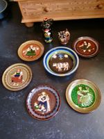 Rheinfelder Keramik Set, Bauernmalerei, 8 Teile, Top!