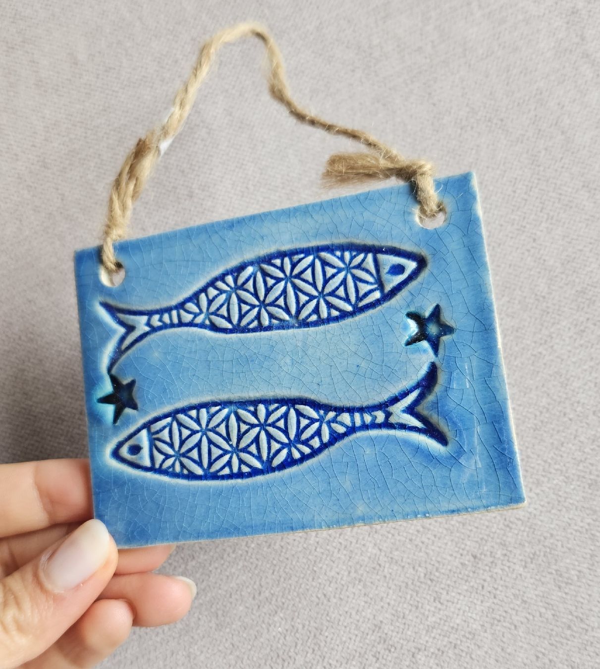 Teli da bagno: Ceramic decoration - Bathroom Sign 🐟🌟 – Usato da Zürich venduto da za.Sophia 1