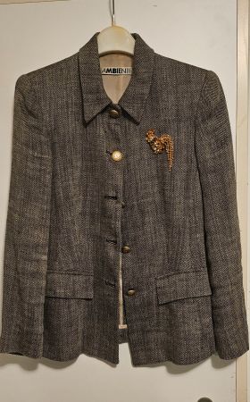 Ambiente Leinen Damen Blazer, Grösse 36