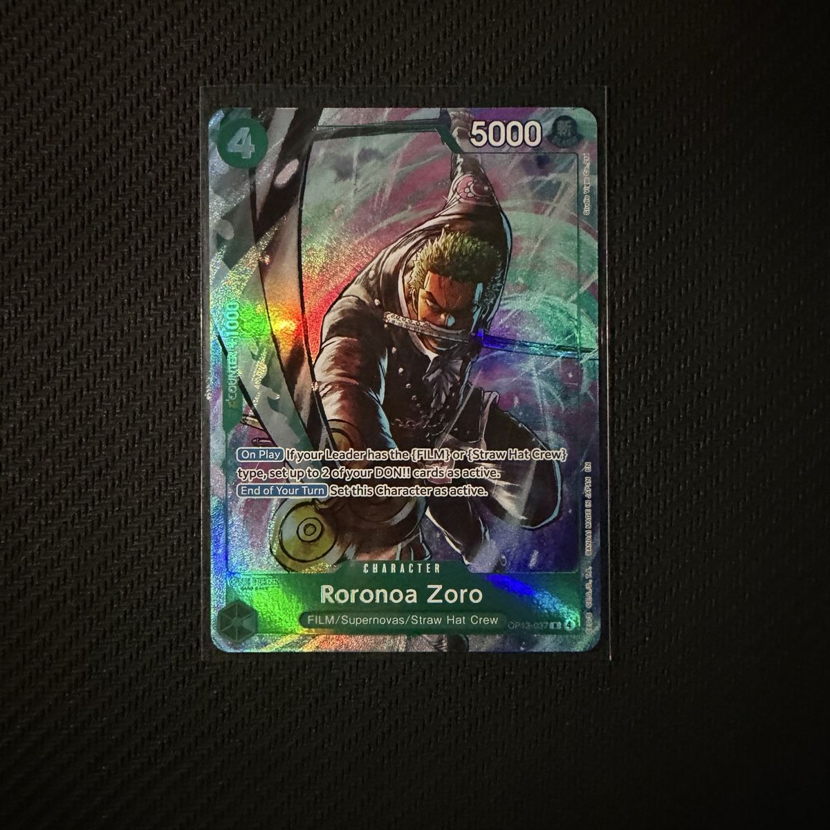 Bandai Carte collezionabili: One Piece - Roronoa Zoro OP13-037 Englisch – Nuovo (secondo la descrizione) da Oberbuchsiten venduto da PokeDex