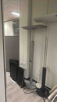 Stehleuchte Deckenfluter Metall grau gebraucht