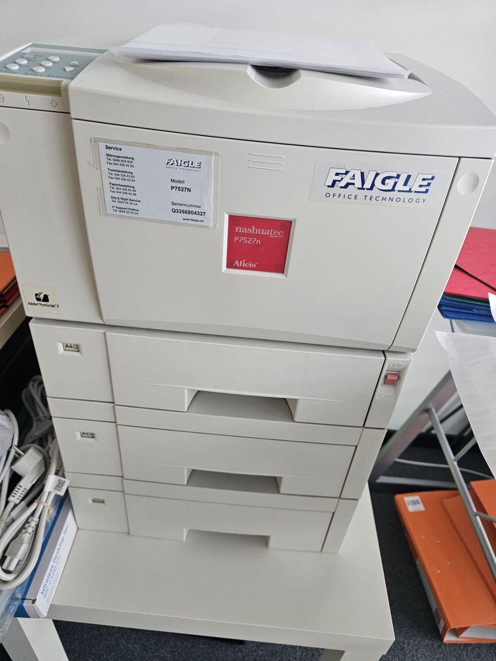 Drucker: FAIGLE P7527n Aficio Drucker Multifunktionsdrucker – Gebraucht aus Zürich von CIPSERV 2