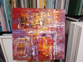 ACRYLBILD, Acrylgemälde auf Leinwand 70x70 cm, Unikat!!!