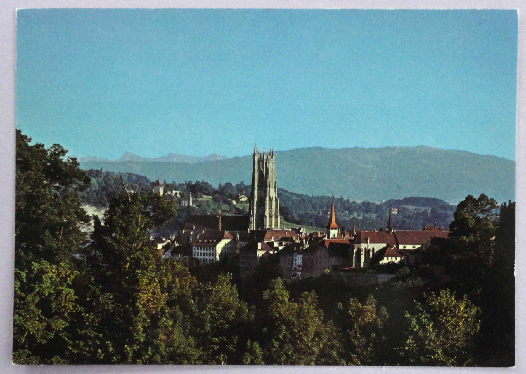 Cartoline postali: Fribourg, vu depuis la Poya – Usato da Fétigny venduto da Billy2miny
