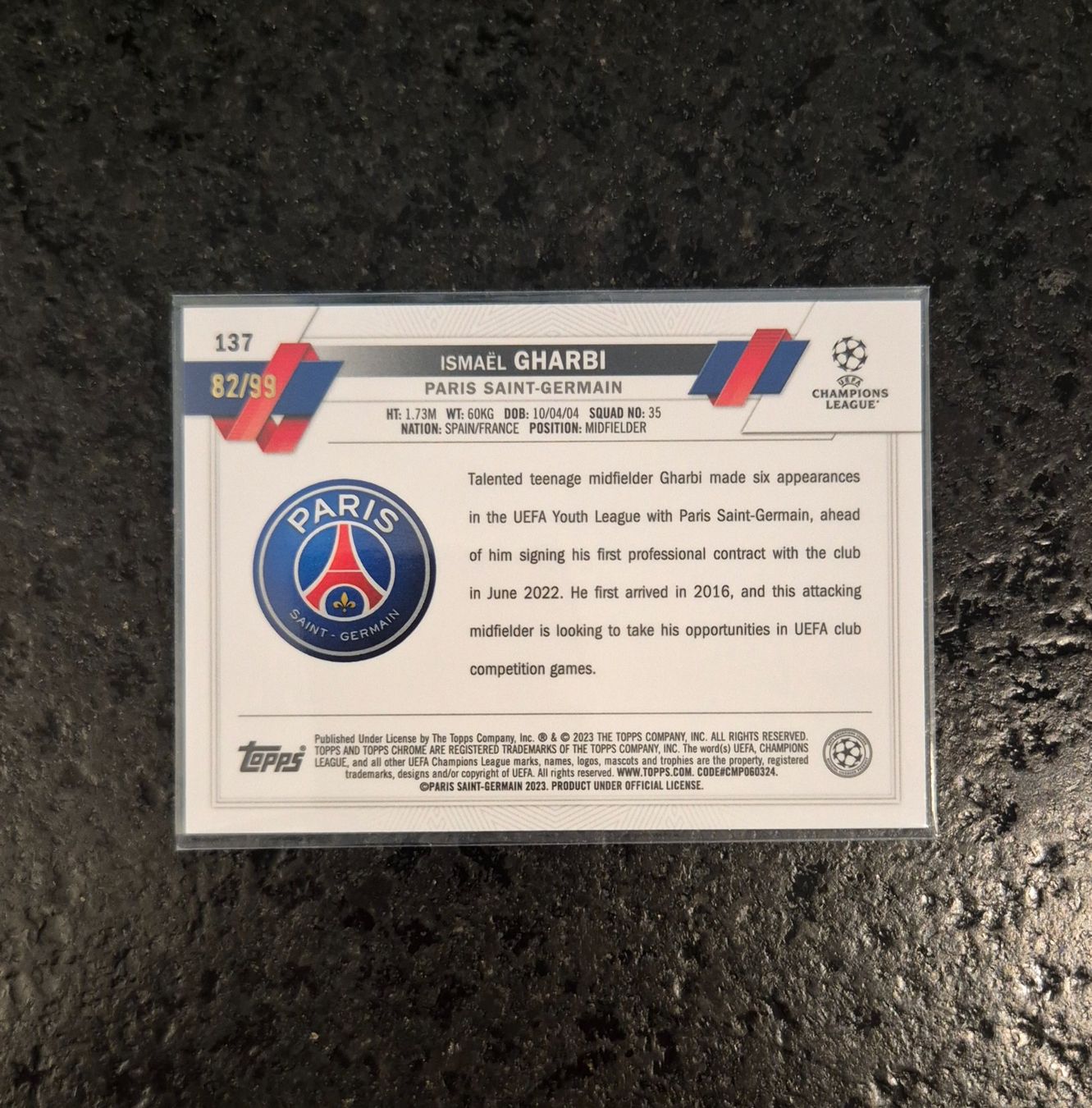 Topps Carte collezionabili: Ismael Gharbi /99 - PSG - Topps – Nuovo (secondo la descrizione) da Burg AG venduto da Danoe 1