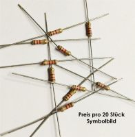 Widerstände 2.2KOhm, 2200 Ohm, 1/4W, 20mA, 20 Stk.