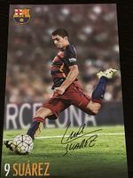 Druck Autogrammkarte Luis Suárez Barça