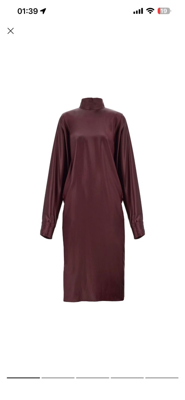 Salvatore Ferragamo Vestiti: FERRAGAMO satin high-neck dress – Usato da Rüschlikon venduto da Mode-ZH13