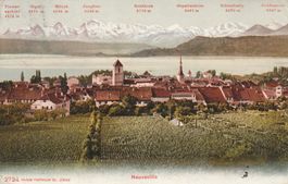 Neuveville-Karte gelaufen 1912