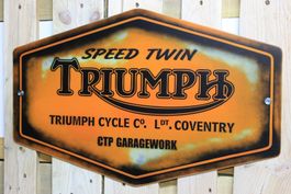 TRIUMPH Speed Twin Blechschild 70x45cm