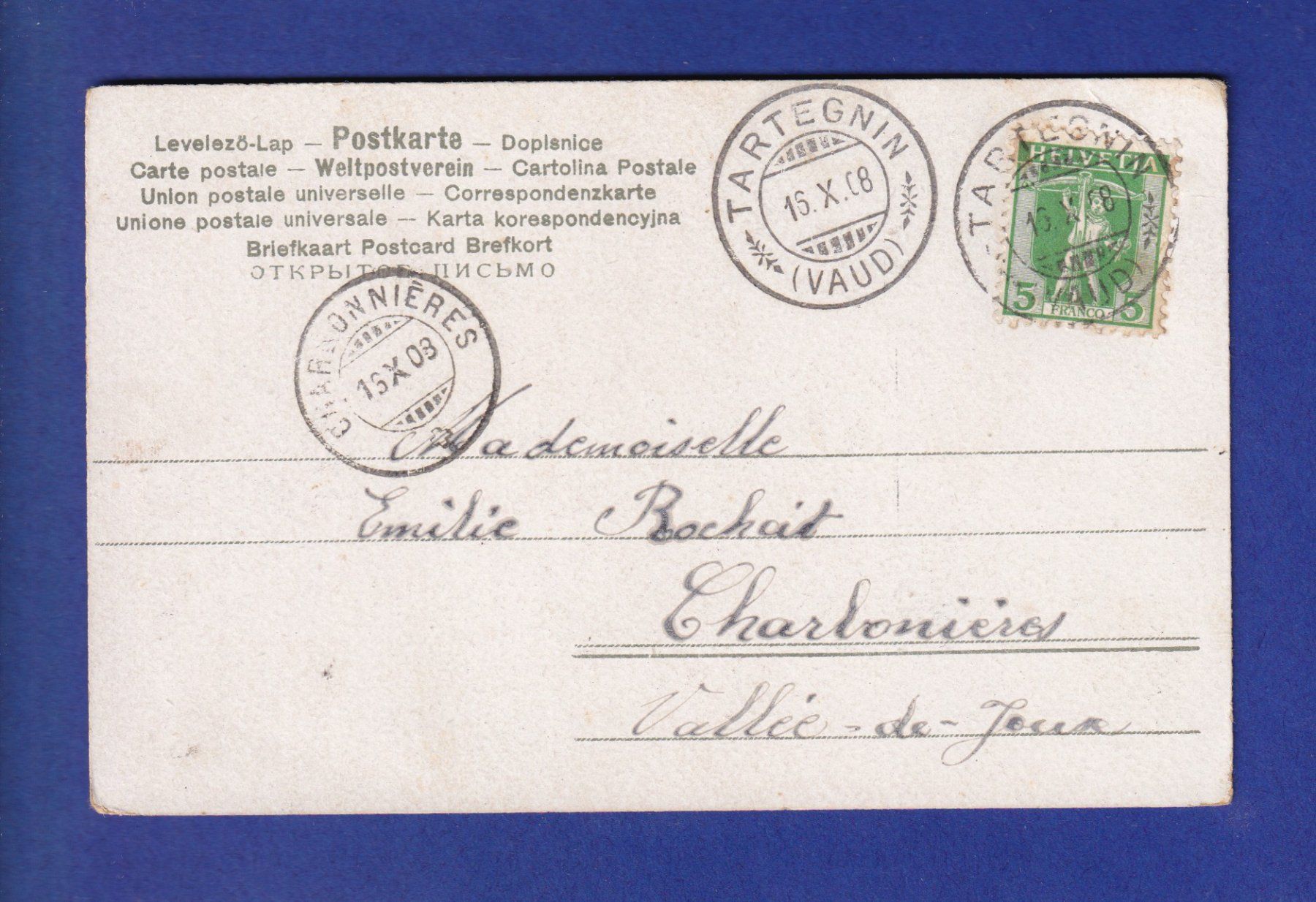 Cartoline postali: OISEAU - Corneille – Usato da Pully venduto da nicecards-shop 1