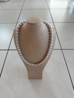 Elegante Perlenkette, Silber, Süsswasserperlen 48cm