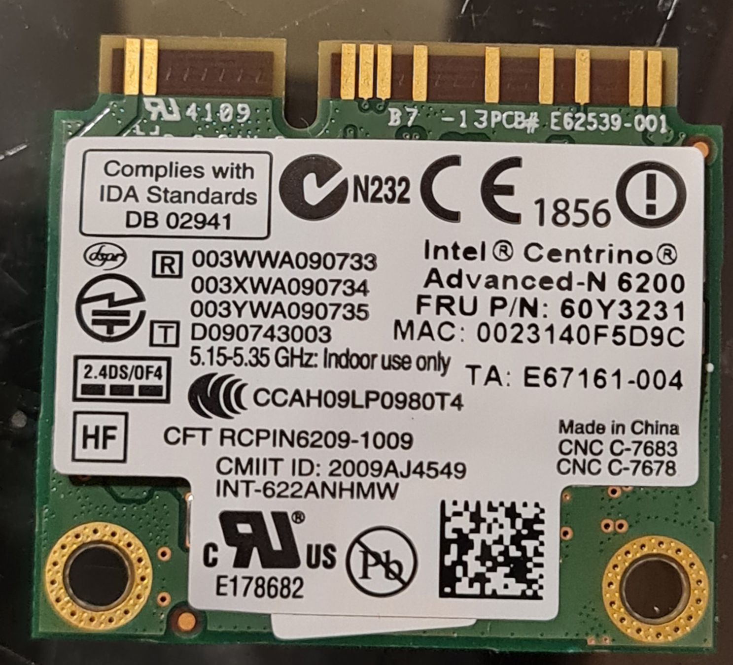 Hewlett Packard Notebook: WLAN Modul von HP Pavilion DV6-Serie – Usato da Horw venduto da Arta20000 1