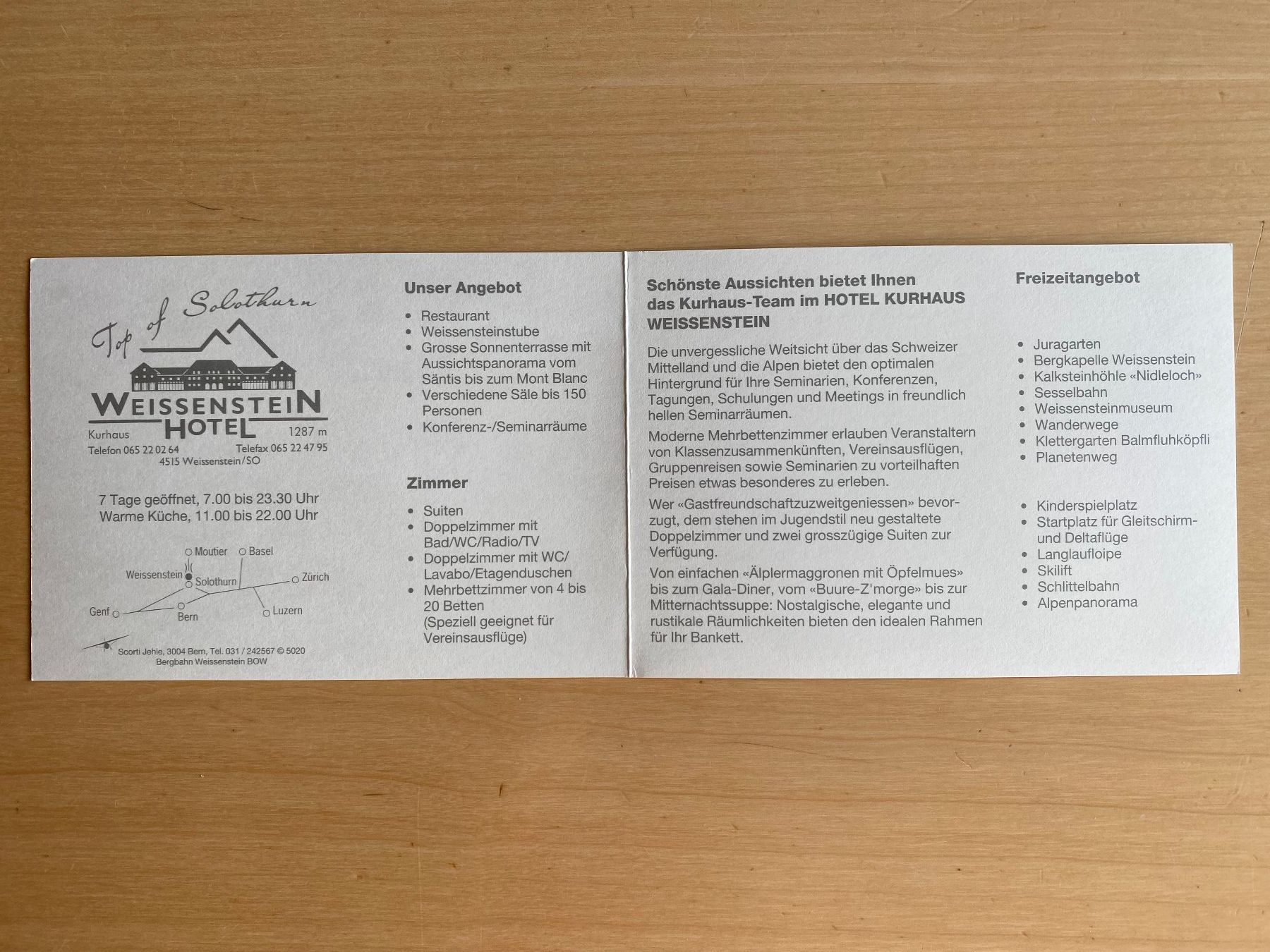 Documenti: Div. Tourismusartikel Weissenstein SO – Usato da deitingen venduto da popcorn02 1