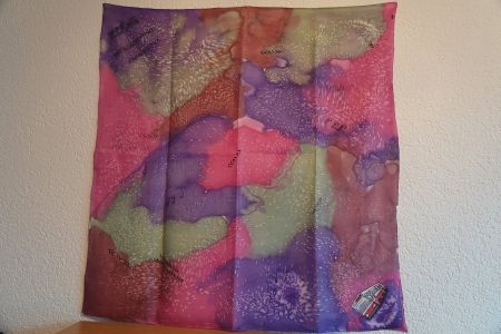 Foulard, Seide handbemalt