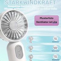 Neuer Hand Ventilator mini (Lila) lange Laufleistung