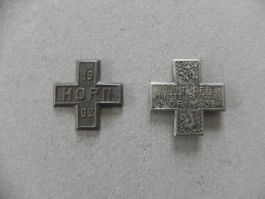 2 Sport Abzeichen Brosche Horn TG Jahr 1902 & 1932 Thurgau