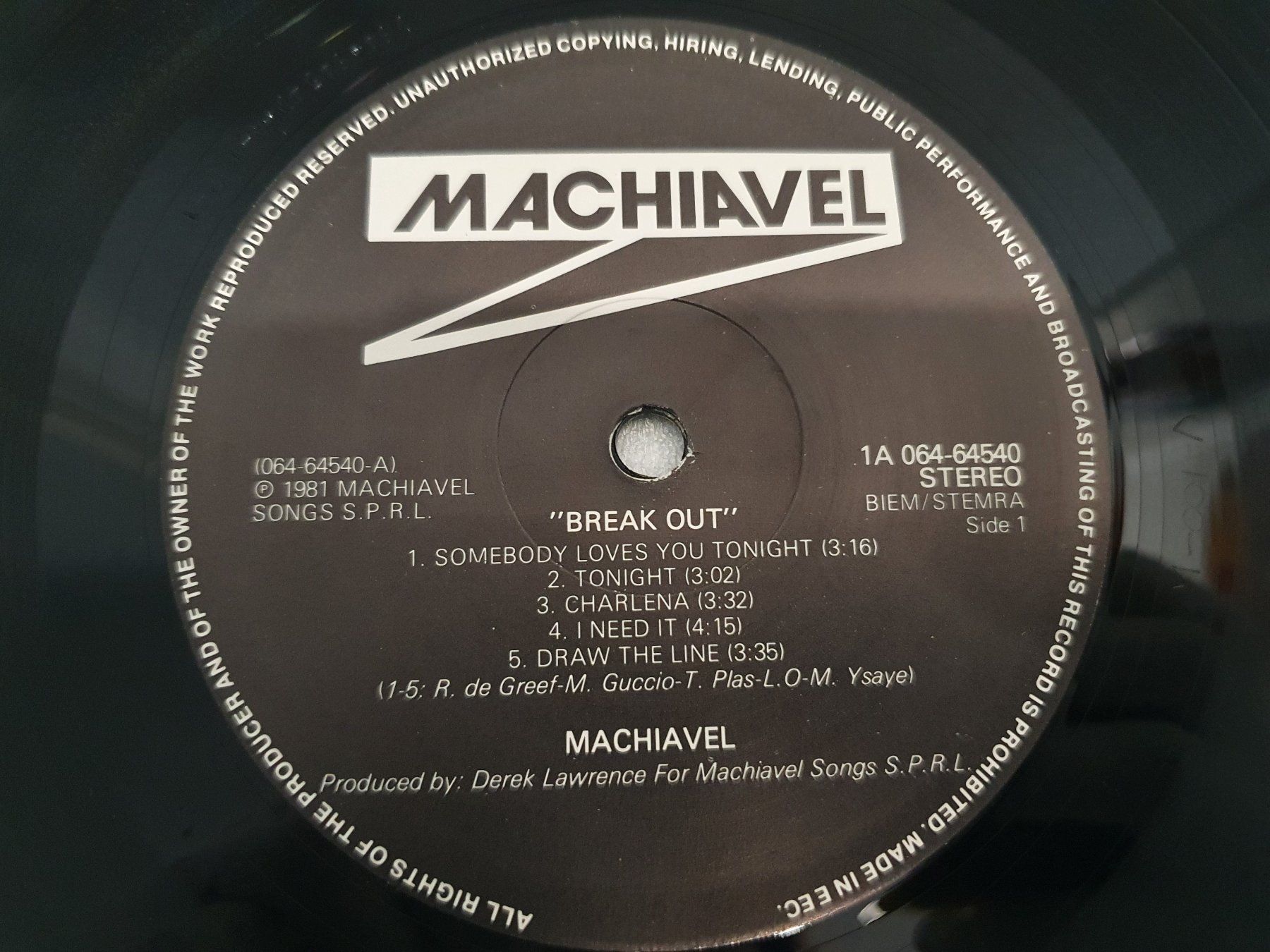 Dischi in vinile: Machiavel – Break Out – Usato da Uster venduto da Vinyl-Leidenschaft 4