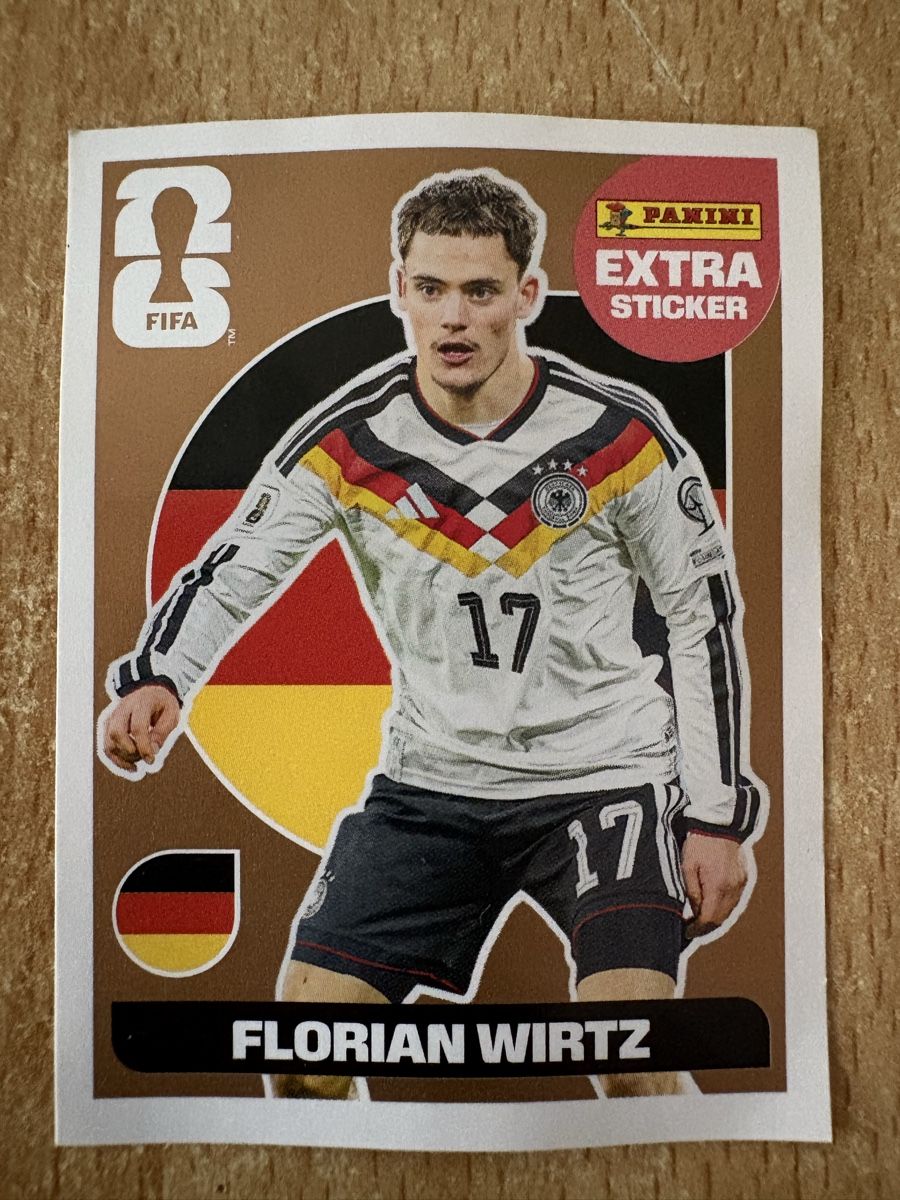 Panini Carte collezionabili: Florian Wirtz Panini EXTRA Sticker Bronze – Nuovo e nell'imballaggio originale da Meiringen venduto da moendchen1