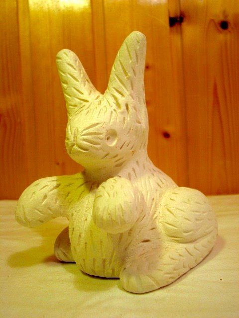 Gebrannter Ton Oster Deko Hase im Rohbau Rohbrand Keramik | Kaufen auf ...