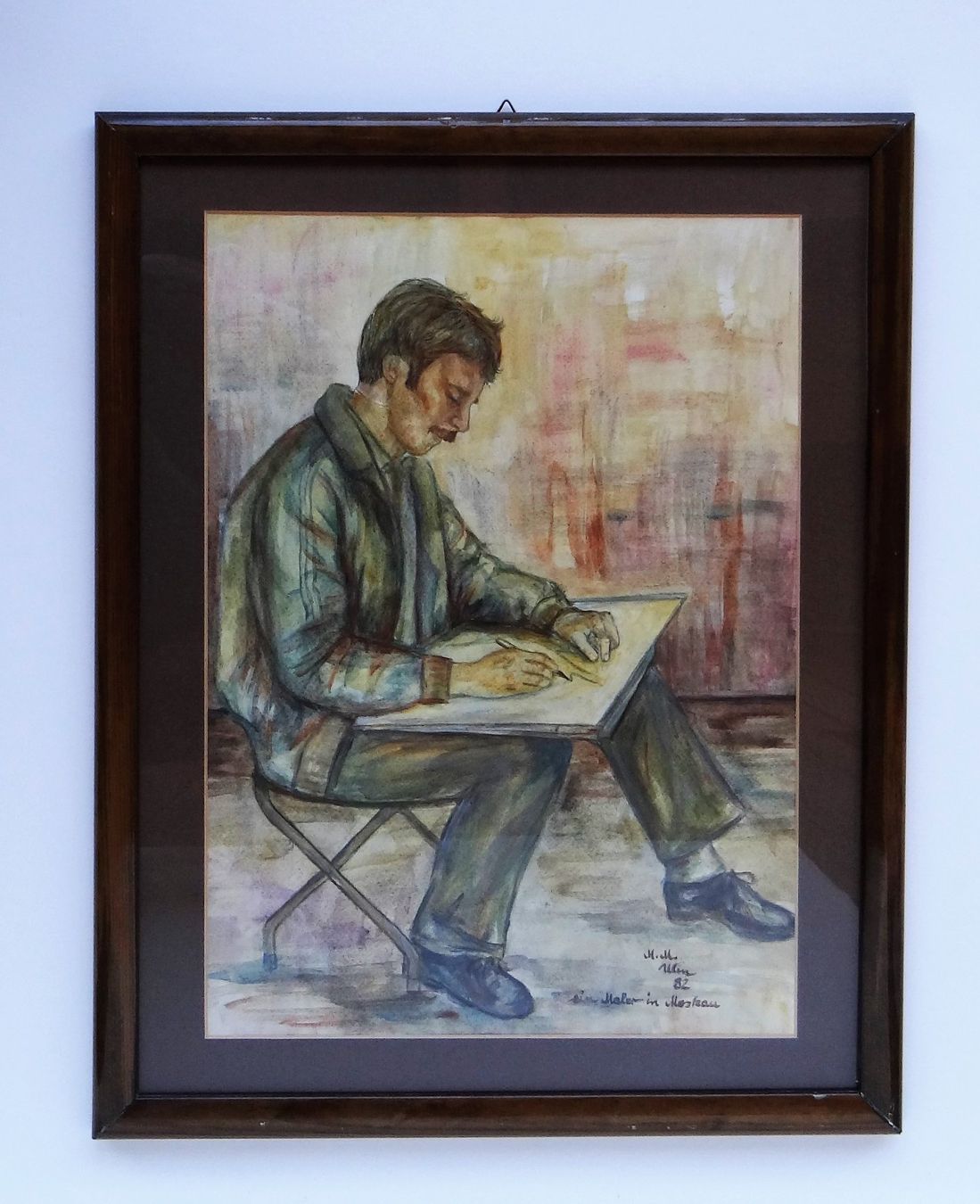 Gemälde: Aquarell / Farbstift, Bild eines Malers, sign. dat. betitelt – Gebraucht aus Alpnach Dorf von MZ001