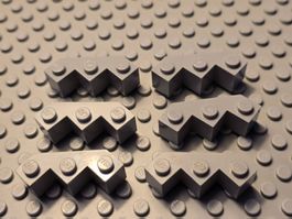 Lego 6x Stein modifiziert (2462) hellgrau