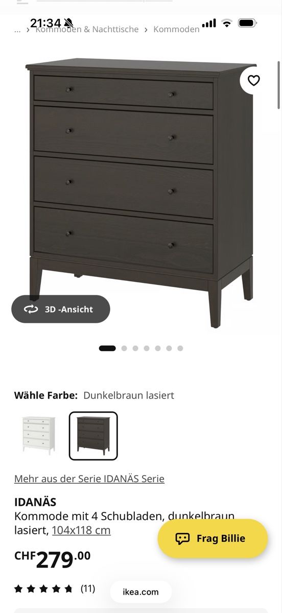Cassettiere: Idanas Kommode mit 4 Schubladen. – Usato da Zürich venduto da Kenji_Midori 2