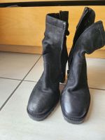 Bottines noires à talons hauts pour femme
