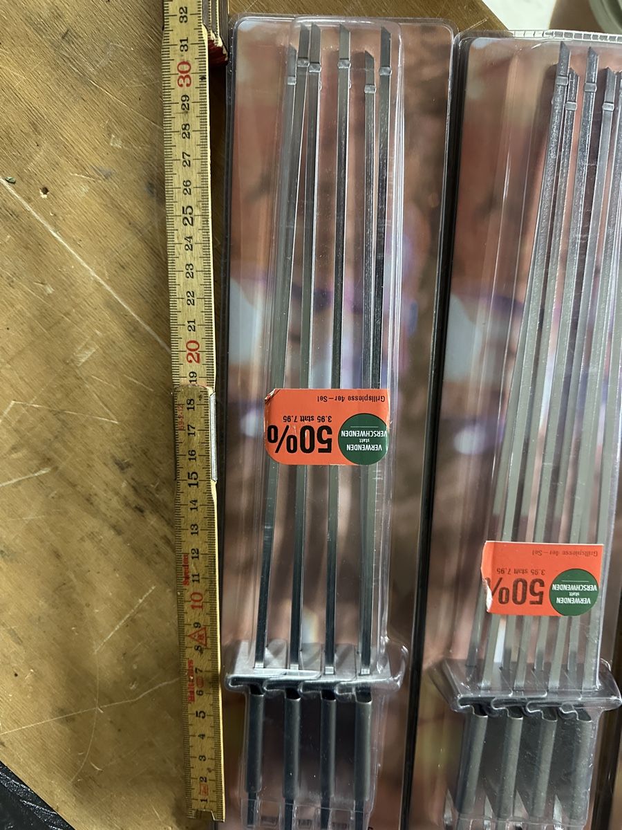 Forchette: Grillspiess-Set 4er, Edelstahl 3 set – Nuovo e nell'imballaggio originale da Lüsslingen venduto da Roadrunner77 2