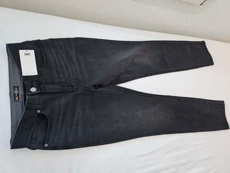 Lee Damen Jeans – Straight Leg Mid Rise – Schwarz – W29 L33