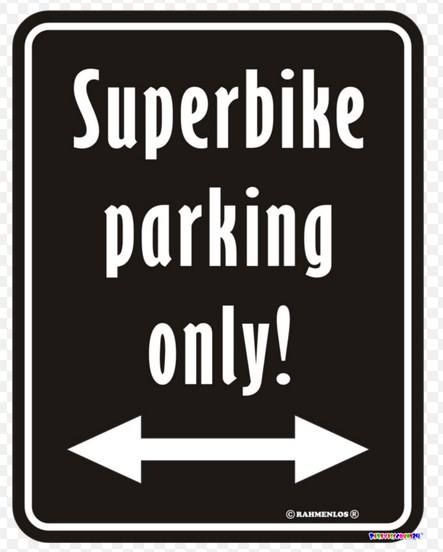 Schilder: Blechschild - Superbike Parking – Neu und originalverpackt aus Ennetbürgen von open24shop