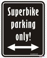 Blechschild - Superbike Parking