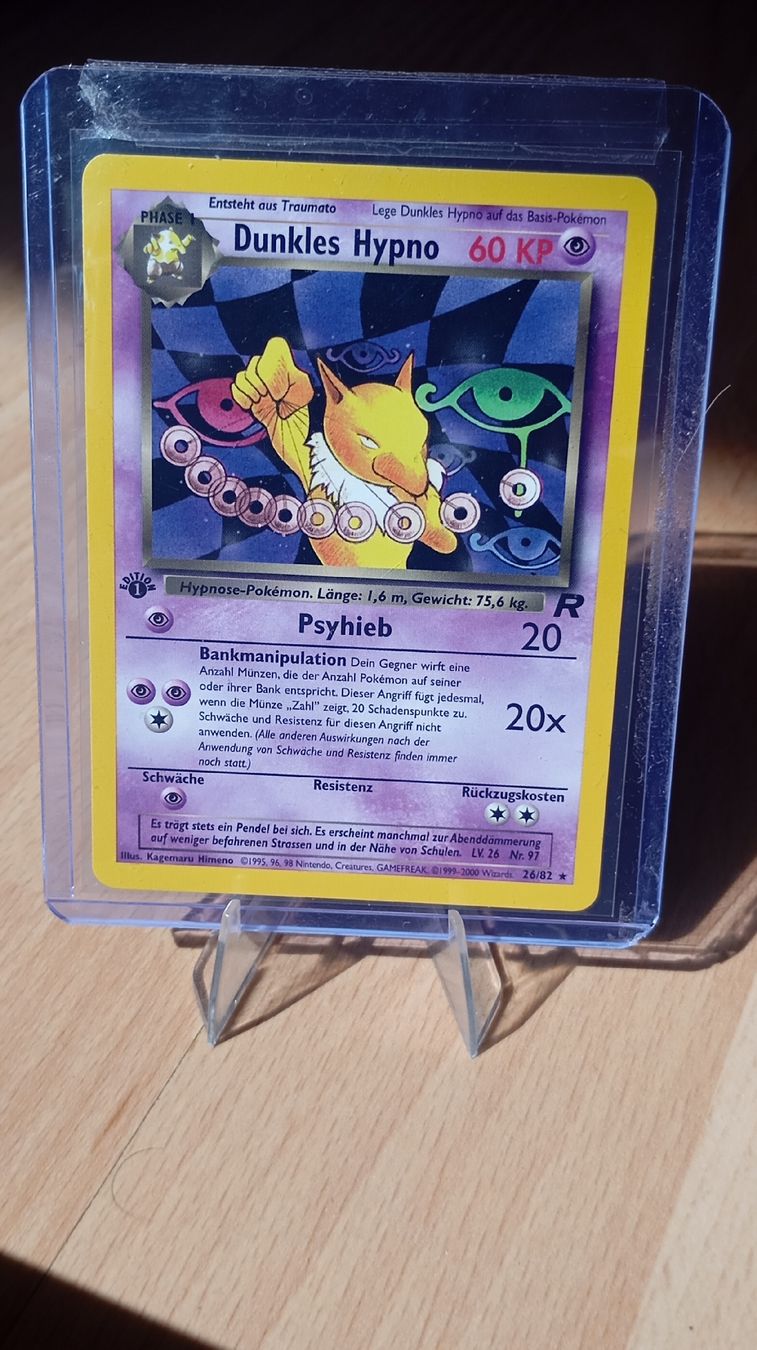 Pokémon Carte collezionabili: 2000 Pokémon 1.st Edition Dunkles Hypno 26/82 Deutsch – Usato da Bern venduto da ReenDeals