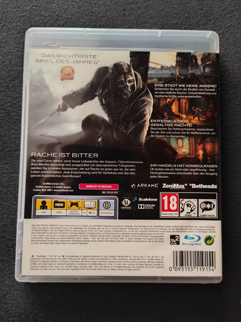Jeux: Dishonored PS3 – D'occasion à Dietikon par Migi_97D 2
