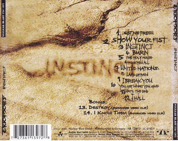 CD: CD/ EKTOMORF : INSTINCT (2005) THRASH METAL – Usato da Geuensee venduto da Dougenegger 1