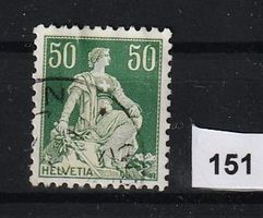 Helvetia mit Schwert, Nr. 113y (glattes Kreidepapier)