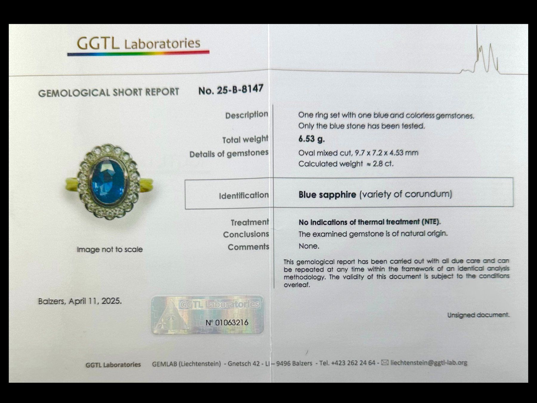 Anelli: PAUL SCHNATTINGER, unerhitzter Saphir - Diamant - Ring – Usato da Zuzwil SG venduto da artimmo 8