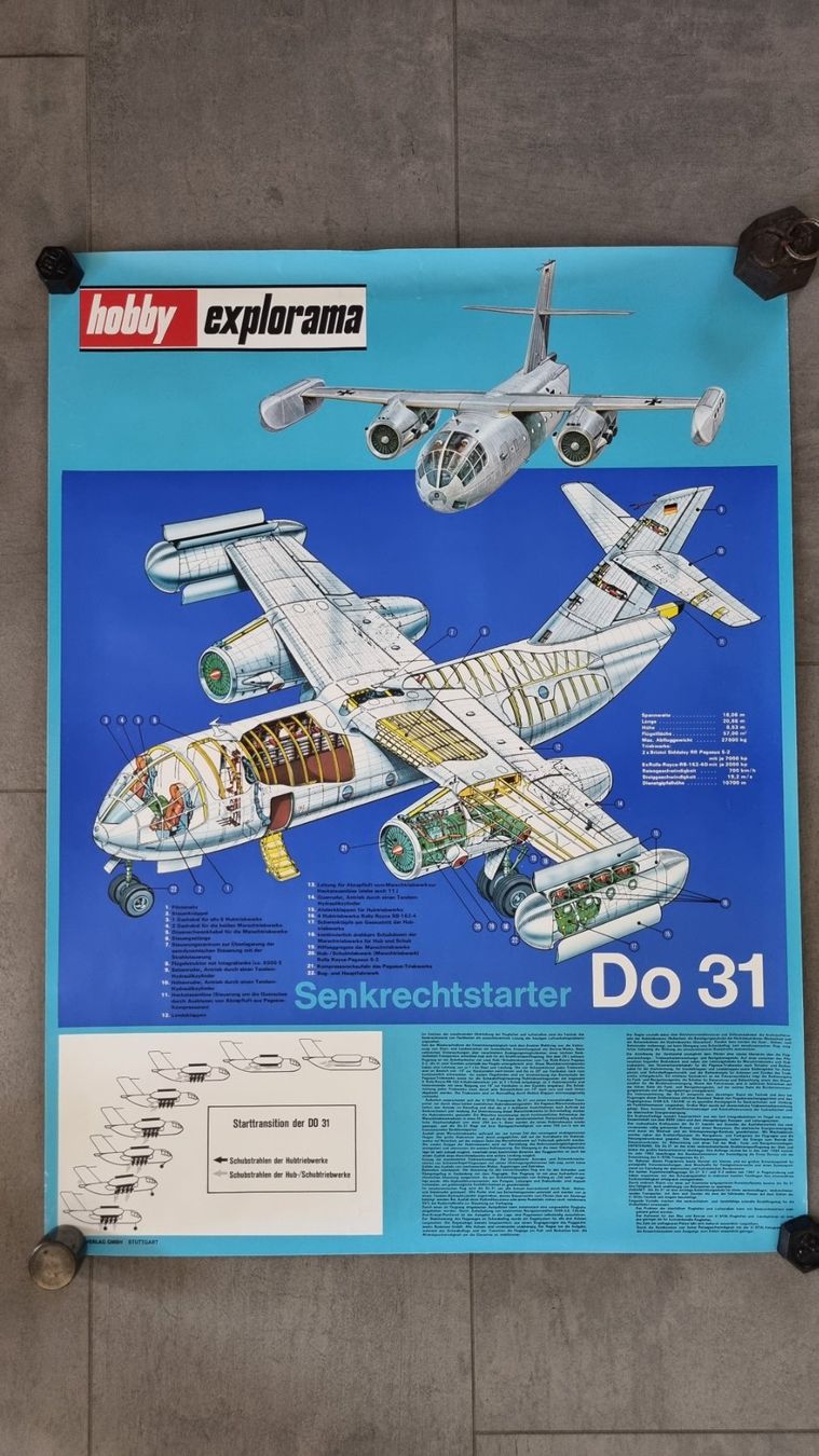 Poster & Bilder: Original Explorama Poster Senkrechtstarter DO 31 Vintage! – Gebraucht aus Bözberg von heinz-d
