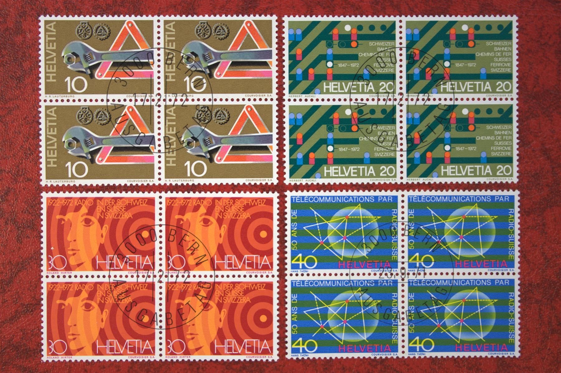 Tous les timbres: 1972: 505 - 508 Et. mit Gummi – Neuf (Voir description) à Deitingen par Lglobi