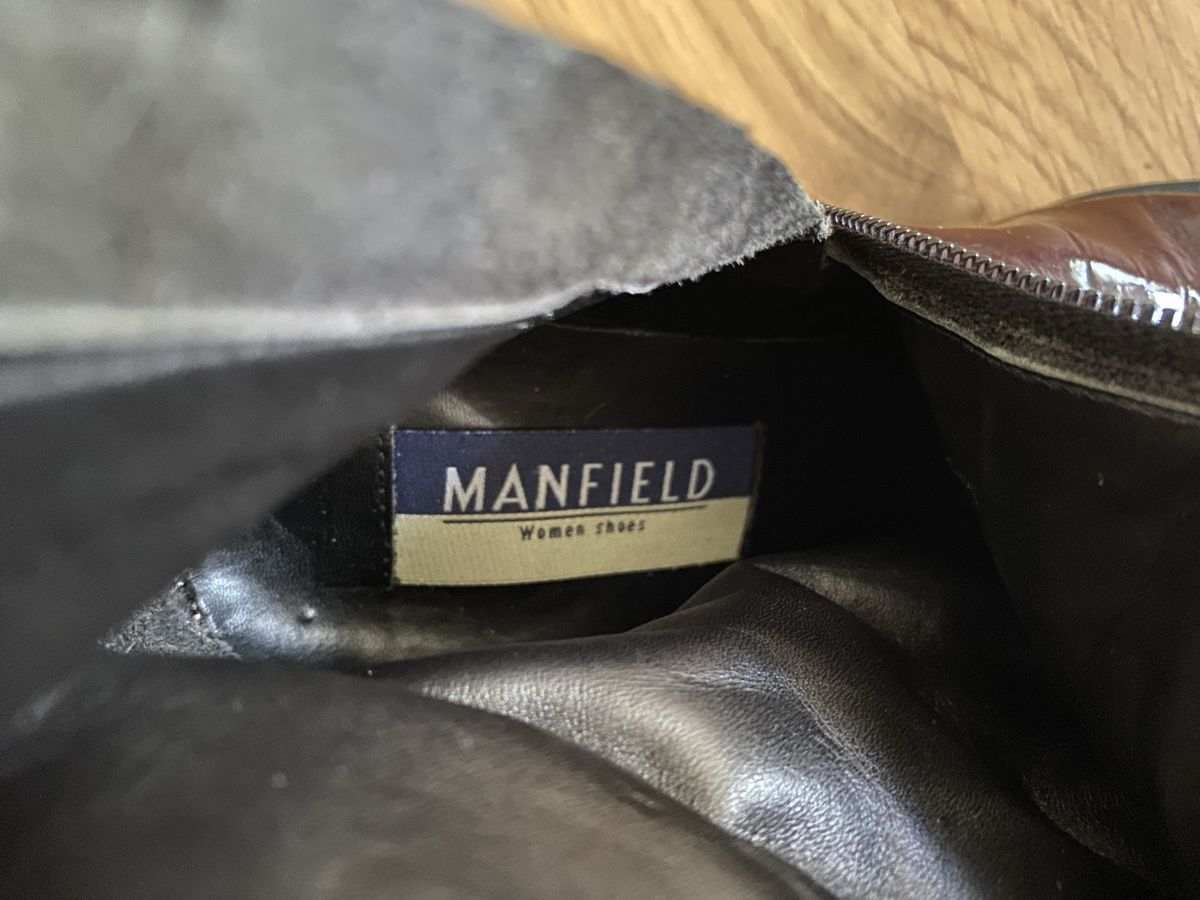 Damenschuhe: Manfield Stiefel Lack bordeaux, Echtlederfutter,, Gr. 39 – Neu (gemäss Beschreibung) aus Hünibach von nadalila 5