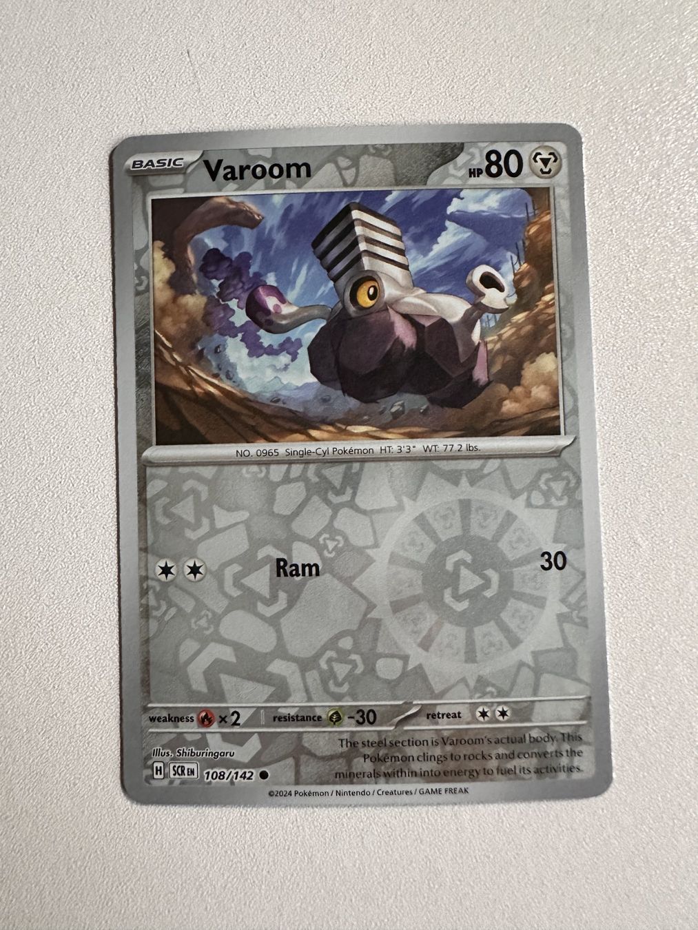 Pokémon Carte collezionabili: Varoom SCR 108/142 EN – Usato da Zürich venduto da 05t_bwx2