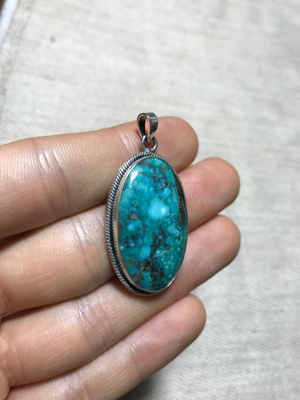 Ciondoli: Türkis / Turquoise Anhänger Silber 925 – Nuovo e nell'imballaggio originale da Biel venduto da djvalbnc 1