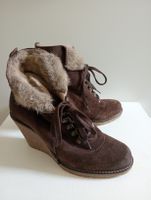 Wildleder Winter Stiefel von Buffalo Keilabsatz gefüttert 40