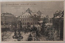 LA CHAUX-DE-FONDS  - Hiver - Jardin - Pl. de la Gare - 1930