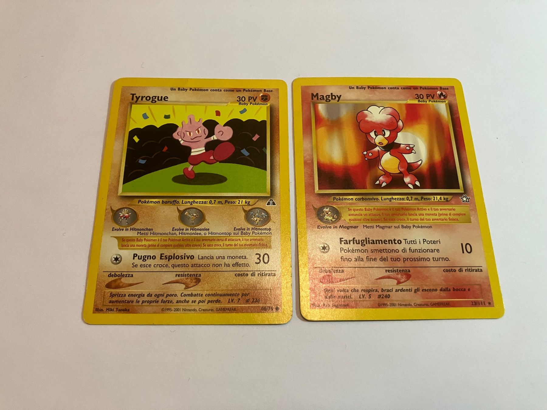 Pokémon Carte collezionabili: Carte Pokémon Tyrogue e Magby - Set Base Neo Genesis – Usato da Minusio venduto da zem_2hgc