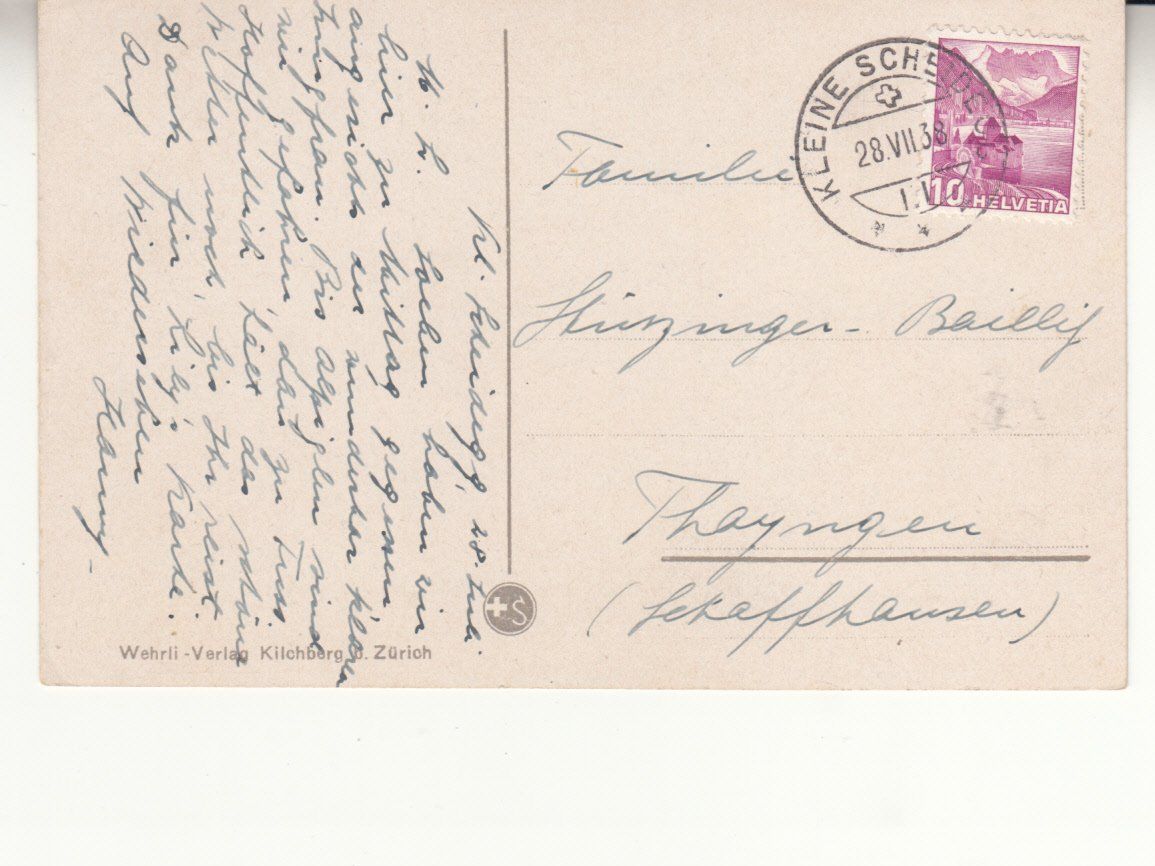 Cartoline postali: Kleine Scheidegg 1938 – Usato da Bürglen TG venduto da StampGraf 1