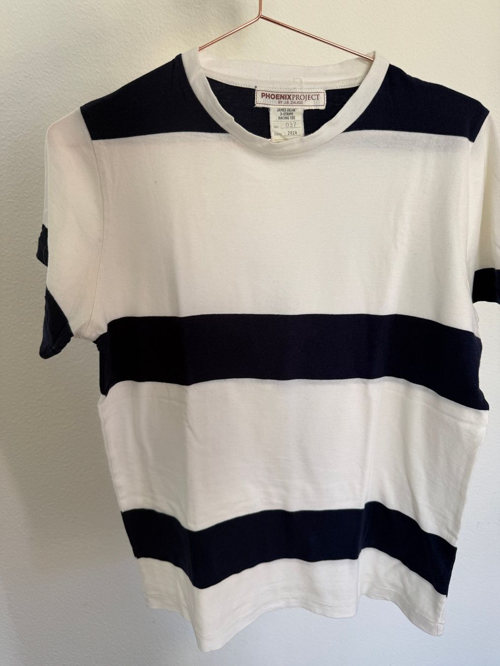 T-shirt: James Dean 3-Stripe Racing Tee, Phoenix Project, Grösse S – Usato da Bern venduto da patso 8